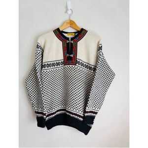 Kiina Kilgren Stockholm 100% Wool Fair Isle Fisherman Sweater Women's Size XXS